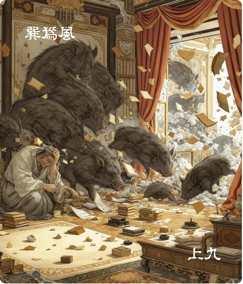 巽卦上九爻卡——丧其资斧