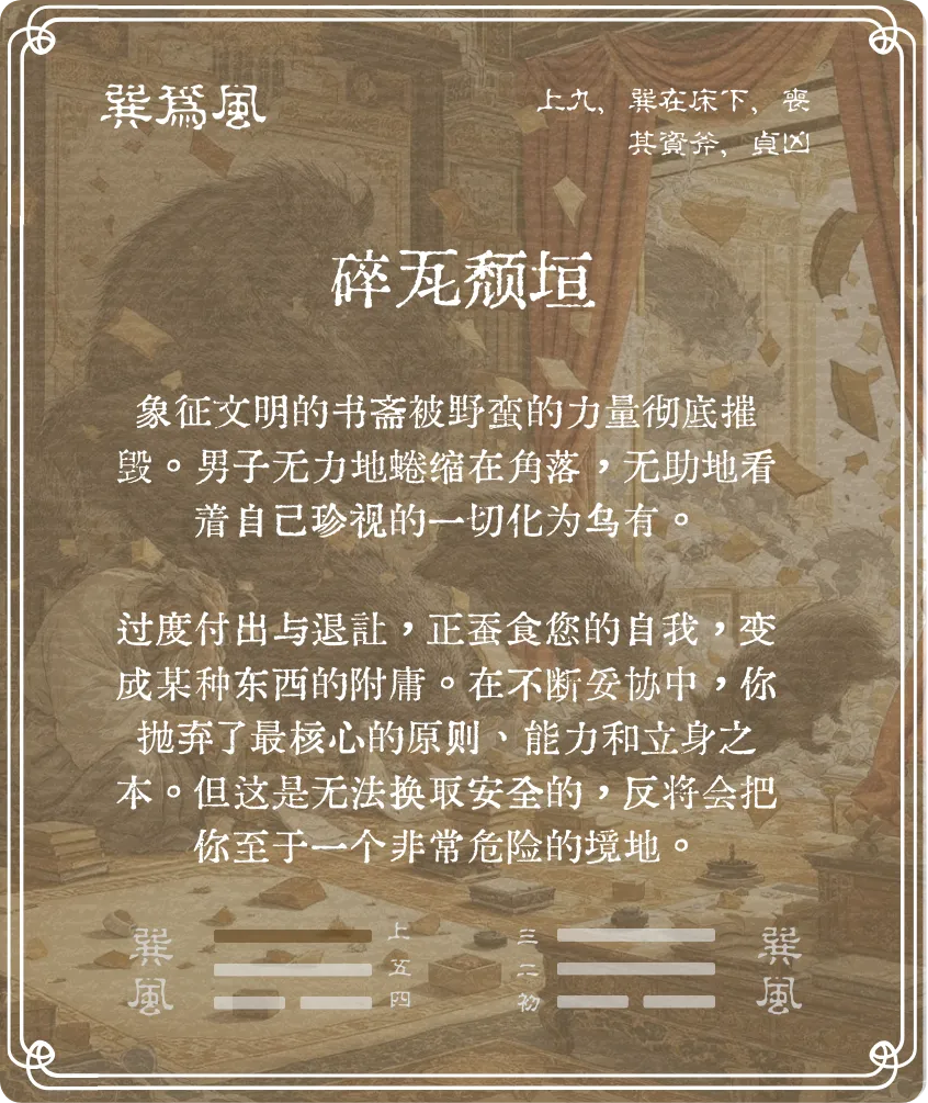 巽卦上九爻背面