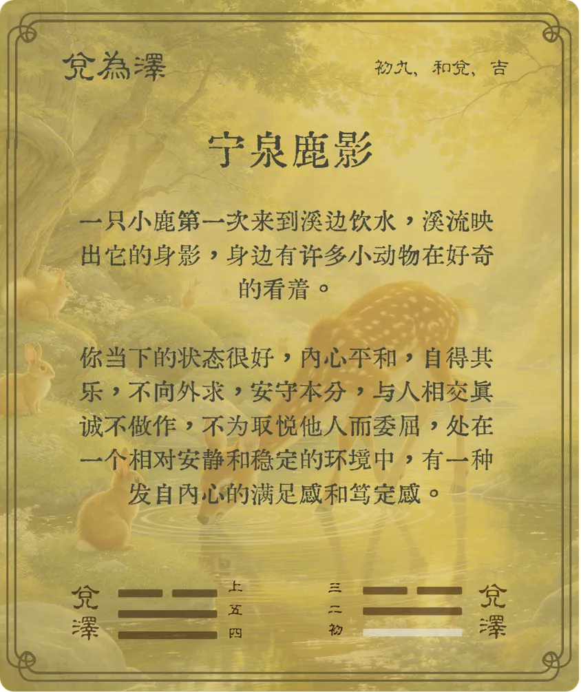 兑卦初九爻背面