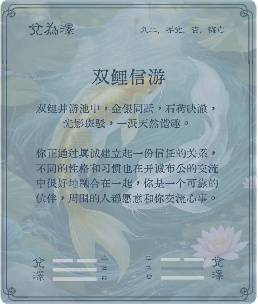 兑卦九二爻背面