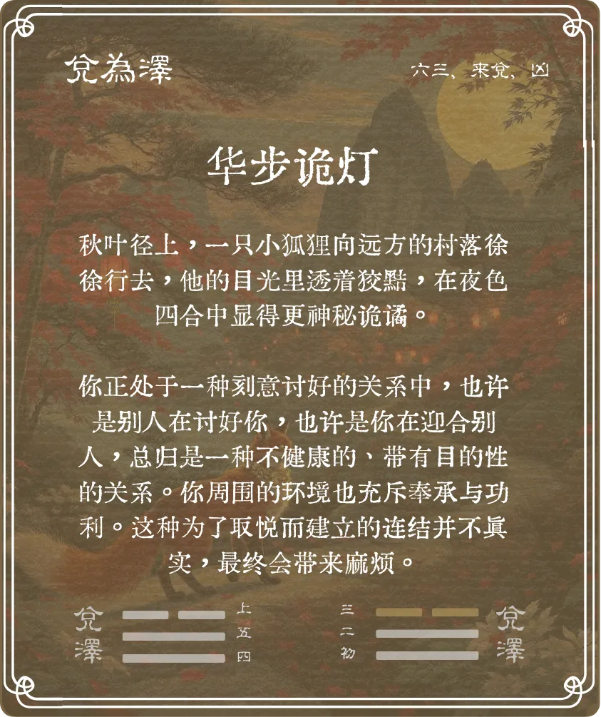 兑卦六三爻背面