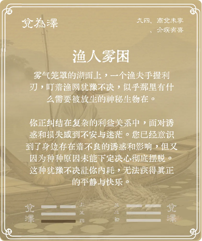 兑卦九四爻背面