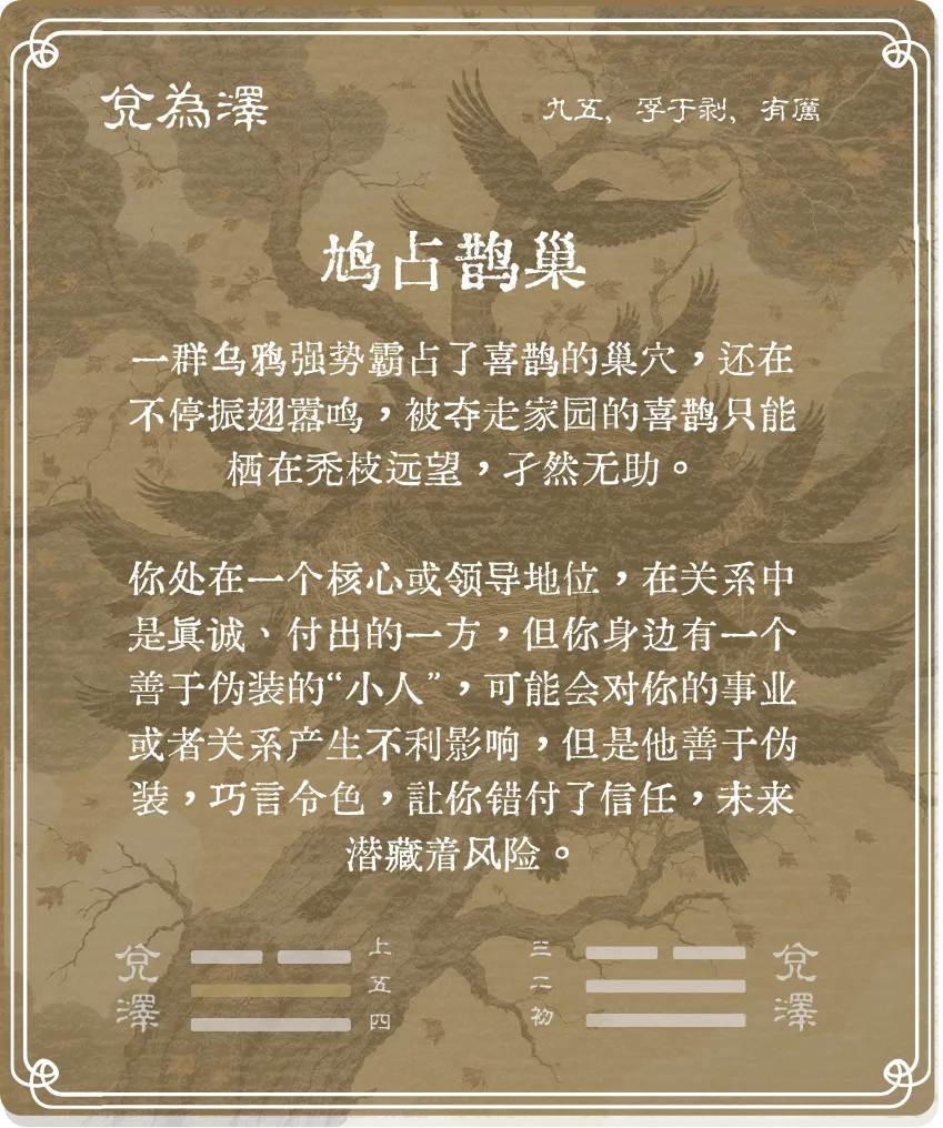 兌卦九五爻背面