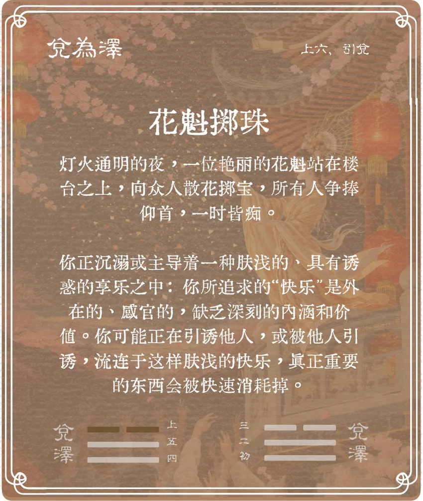 兑卦上六爻背面