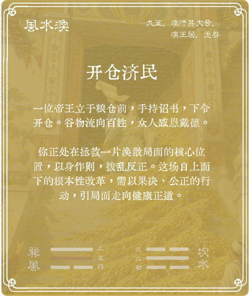 渙卦九五爻背面