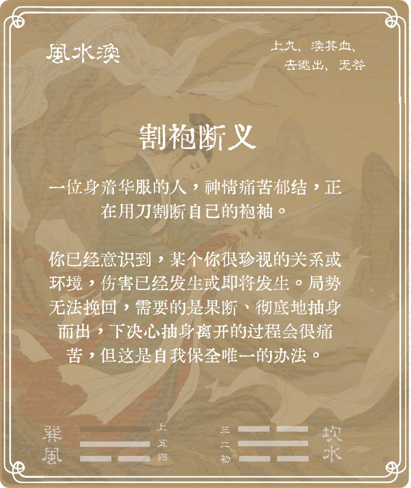 渙卦上九爻背面