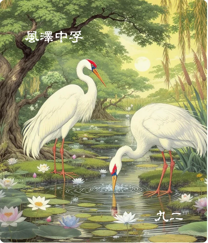 中孚卦九二爻卡——鸣鹤在阴