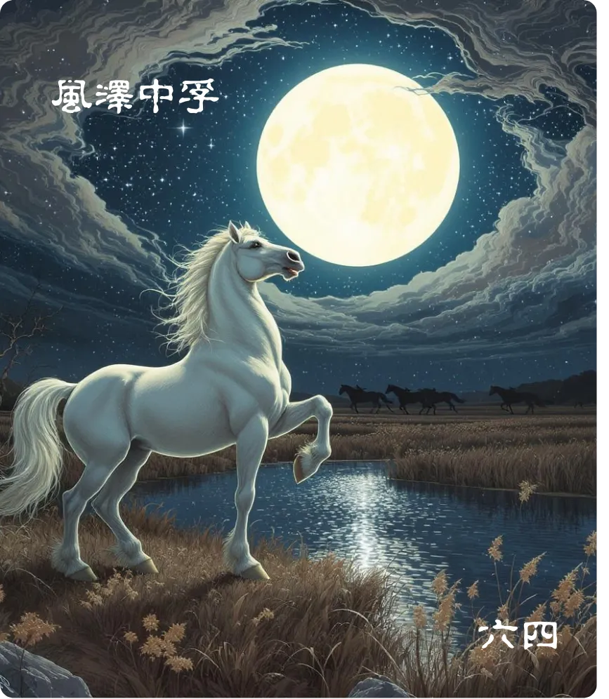 中孚卦六四爻卡——月几望