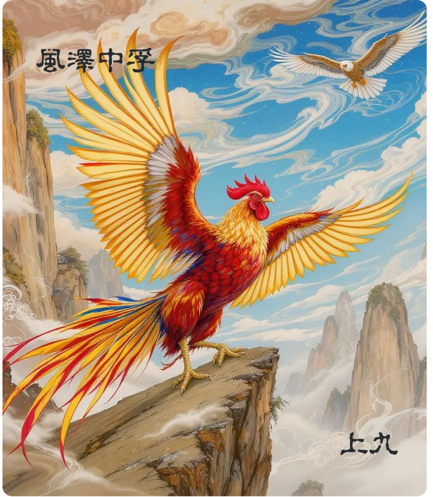 中孚卦上九爻卡——翰音登于天