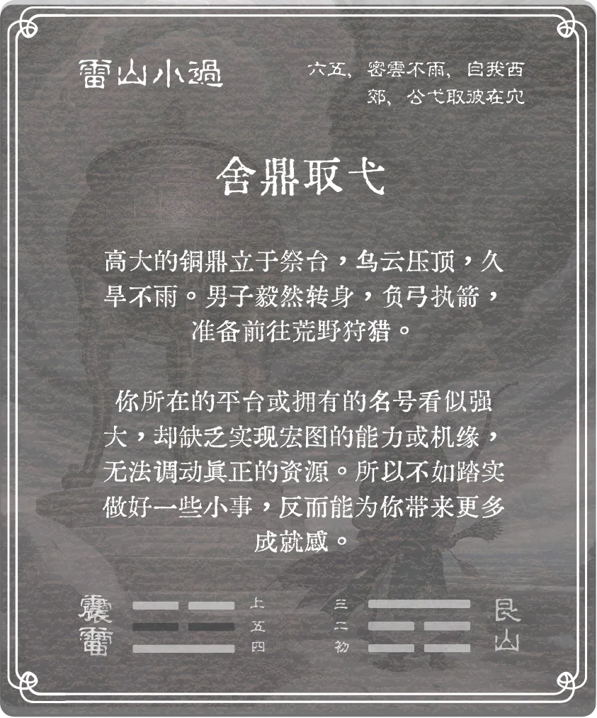 小過卦六五爻背面