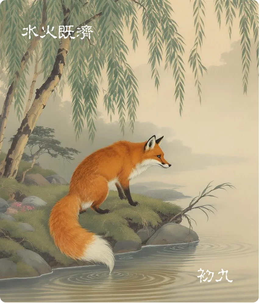 既济卦初九爻卡——曳其轮