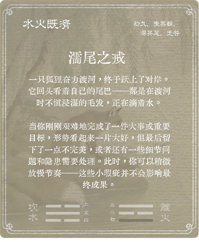 既濟卦初九爻背面