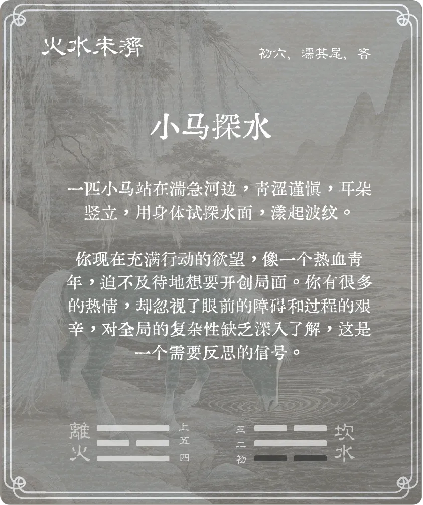 未济卦初六爻背面