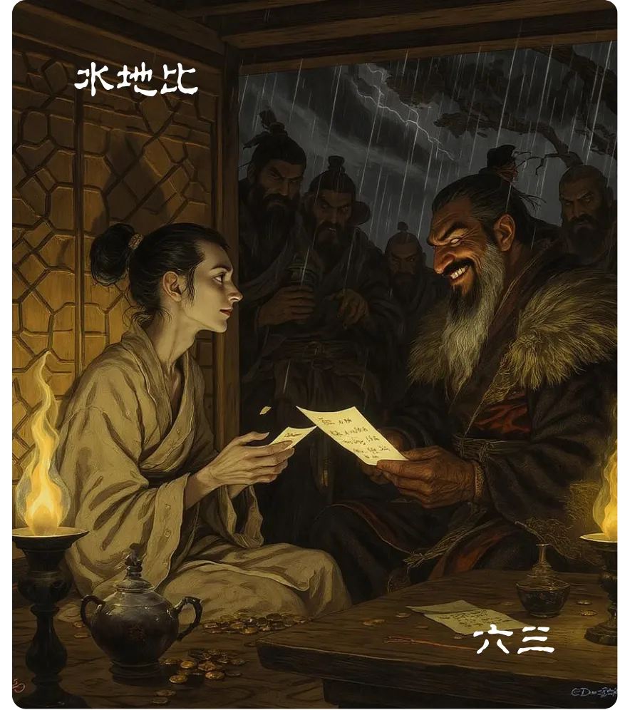 水地比卦六三爻卡:比之匪人