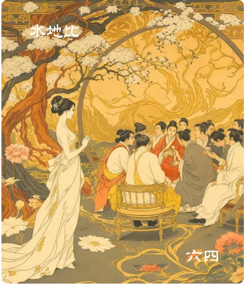 水地比卦六四爻卡:外比之