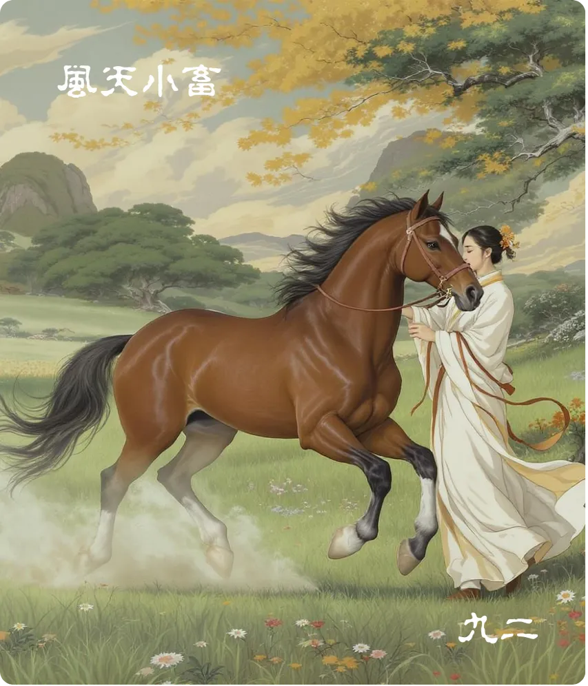 风天小畜卦九二爻卡：牵复