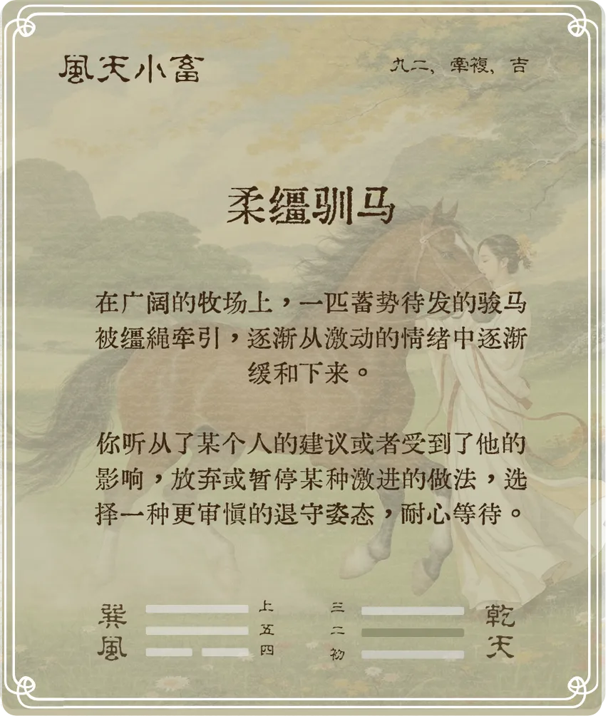 小畜卦九二爻背面