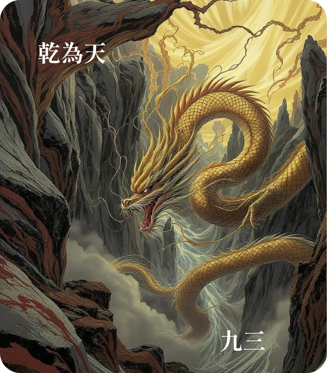乾卦九三爻カード——終日乾乾