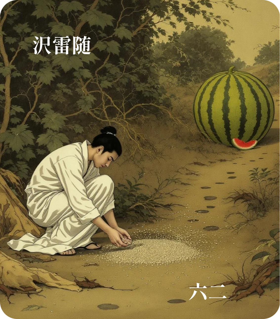 随卦六二爻カード:係小子失丈夫