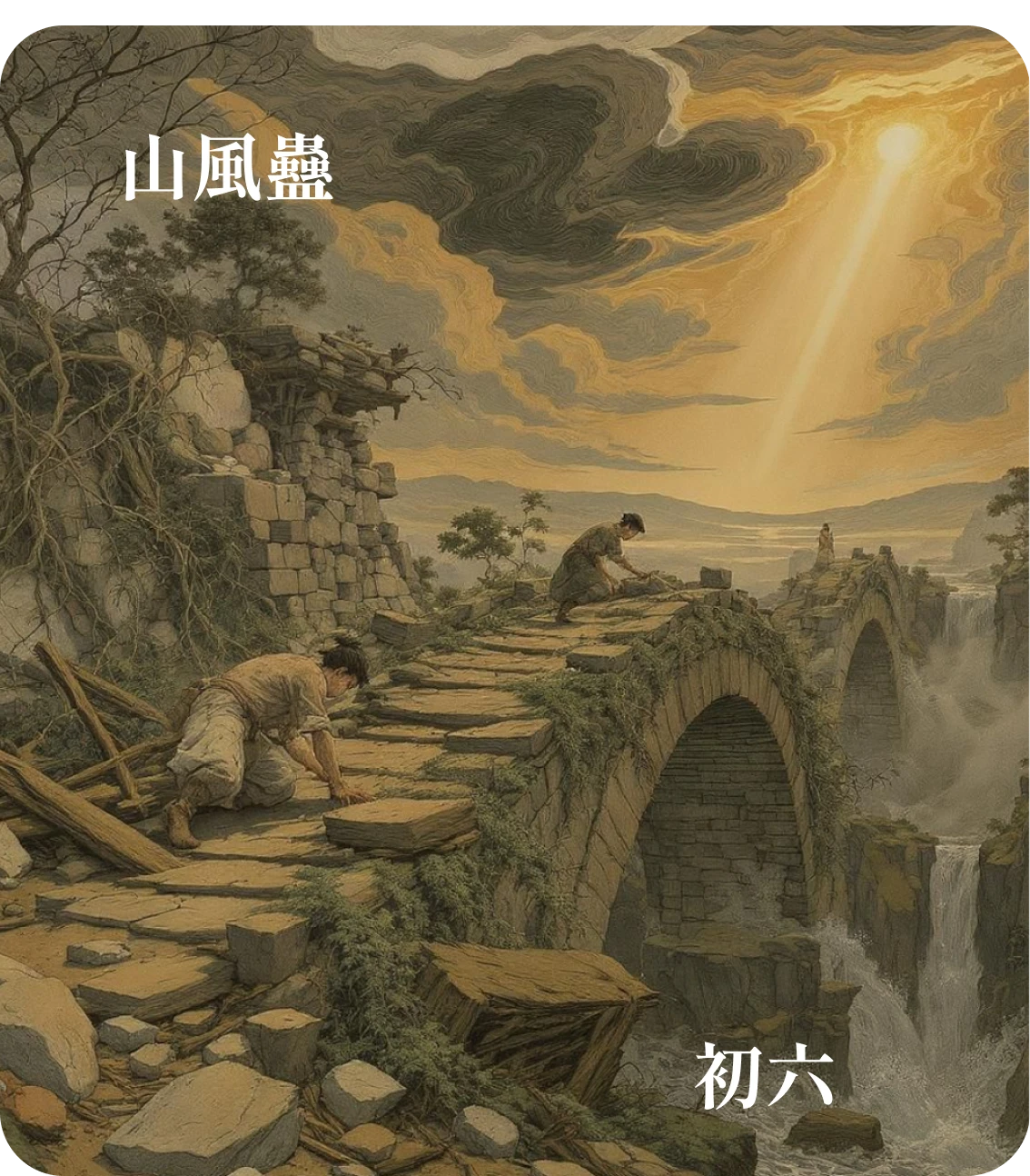 蠱卦初六爻カード:幹父之蠱