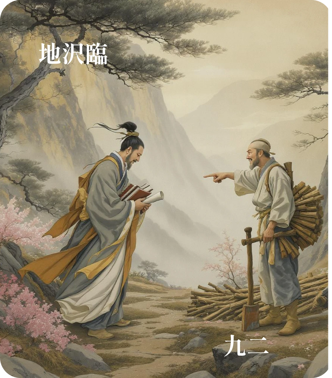 臨卦九二爻カード：咸臨吉