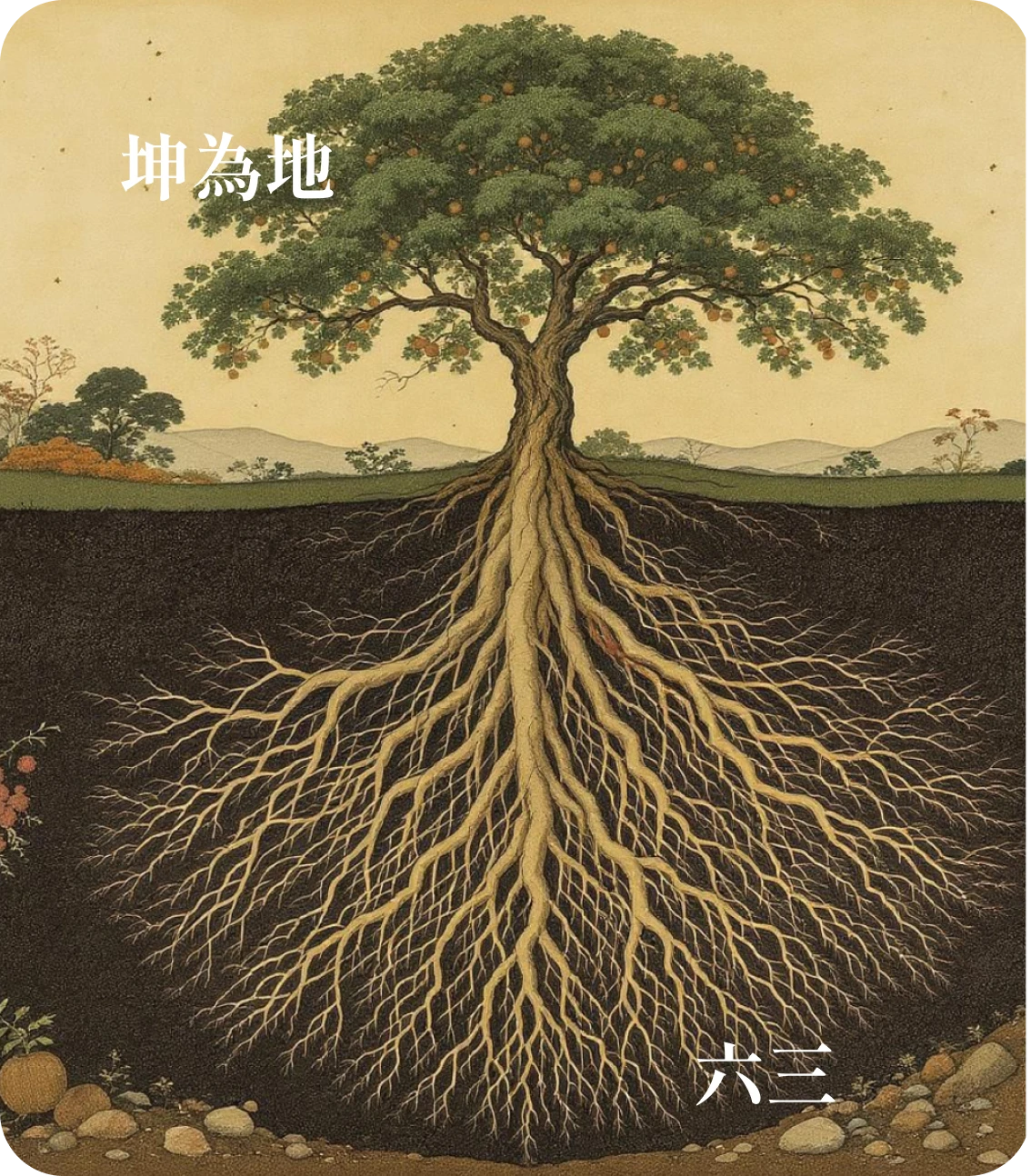 坤卦六三爻カード:含章可貞