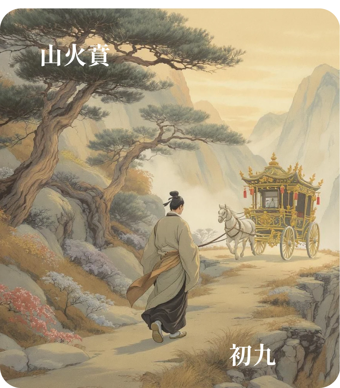 賁卦初九爻カード：賁其趾