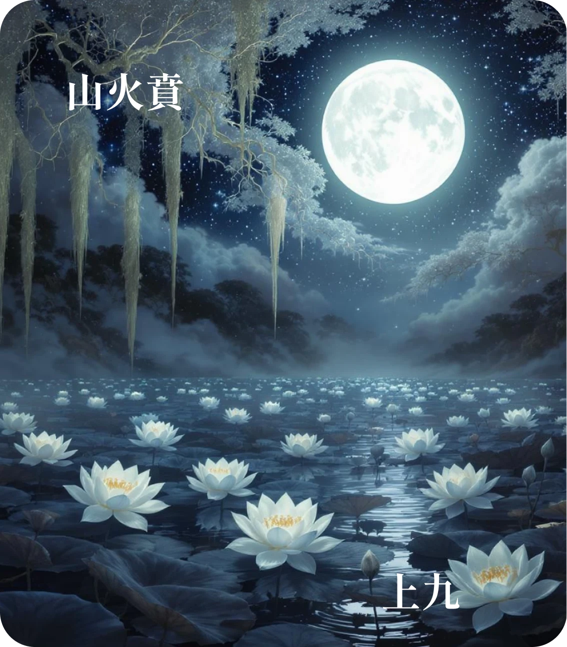 賁卦上九爻カード：白賁