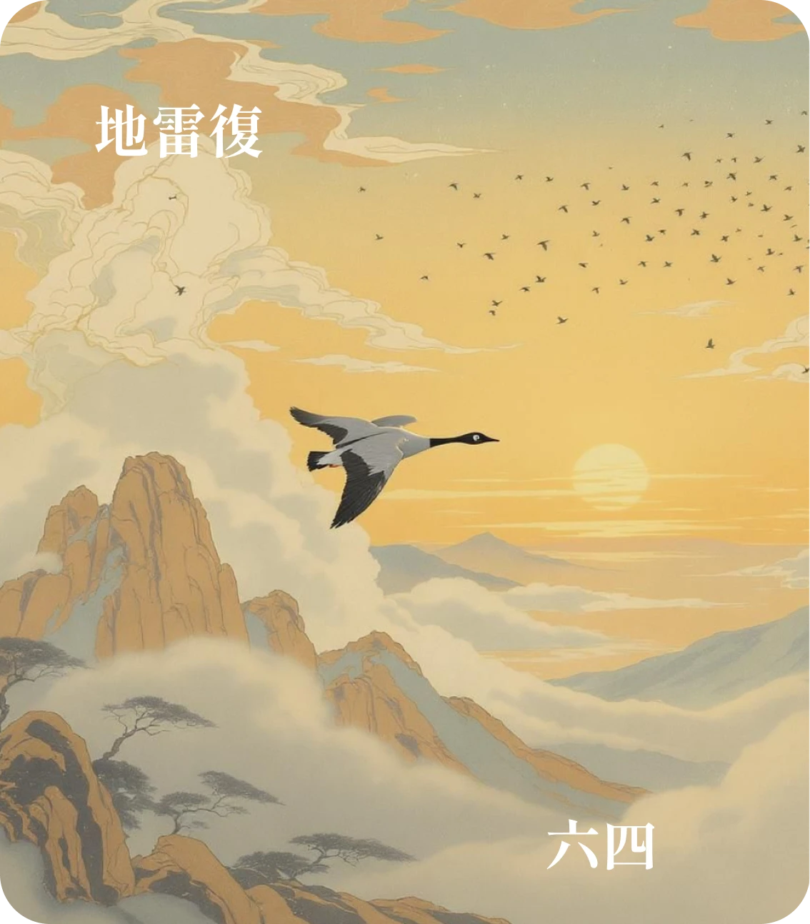 復卦六四爻カード：中行独復