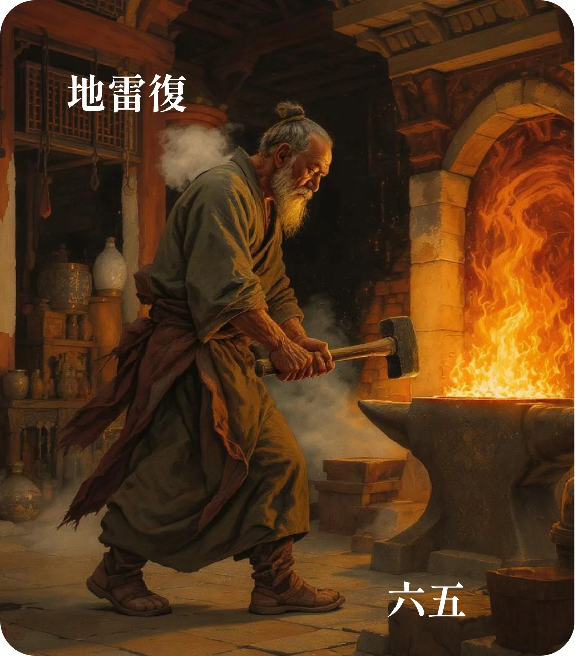 復卦六五爻カード：敦復