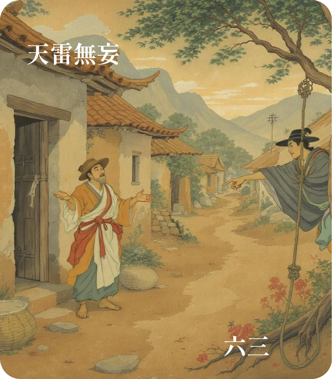 无妄卦六三爻カード:无妄之災