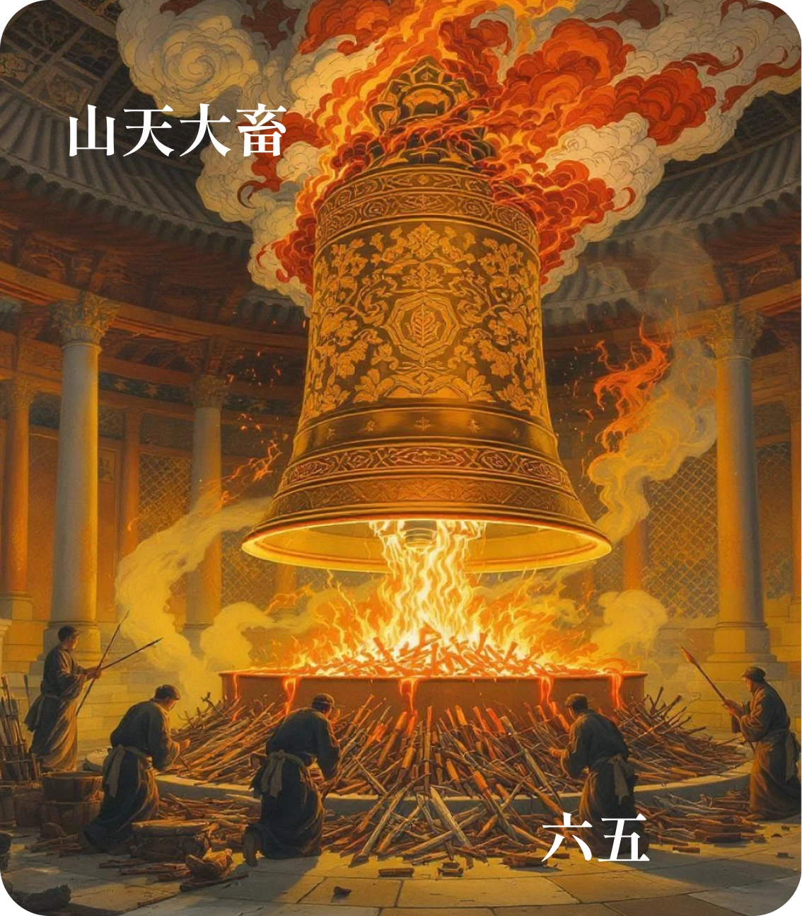 大畜卦六五爻カード:豮豕之牙
