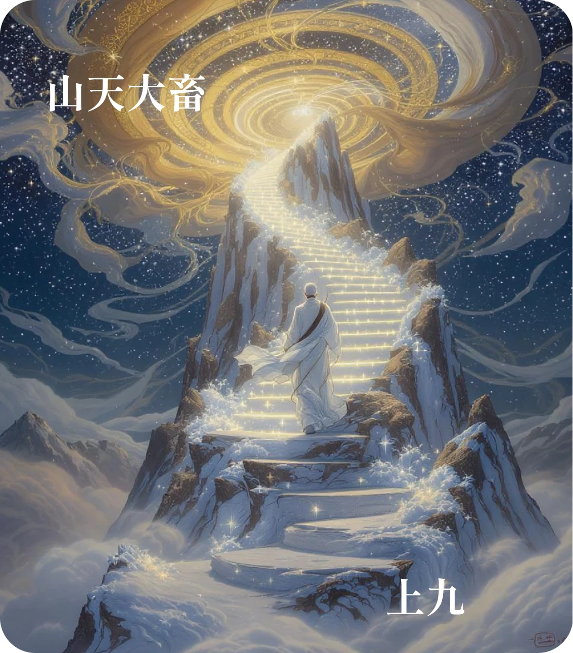 大畜卦上九爻カード:何天之衢