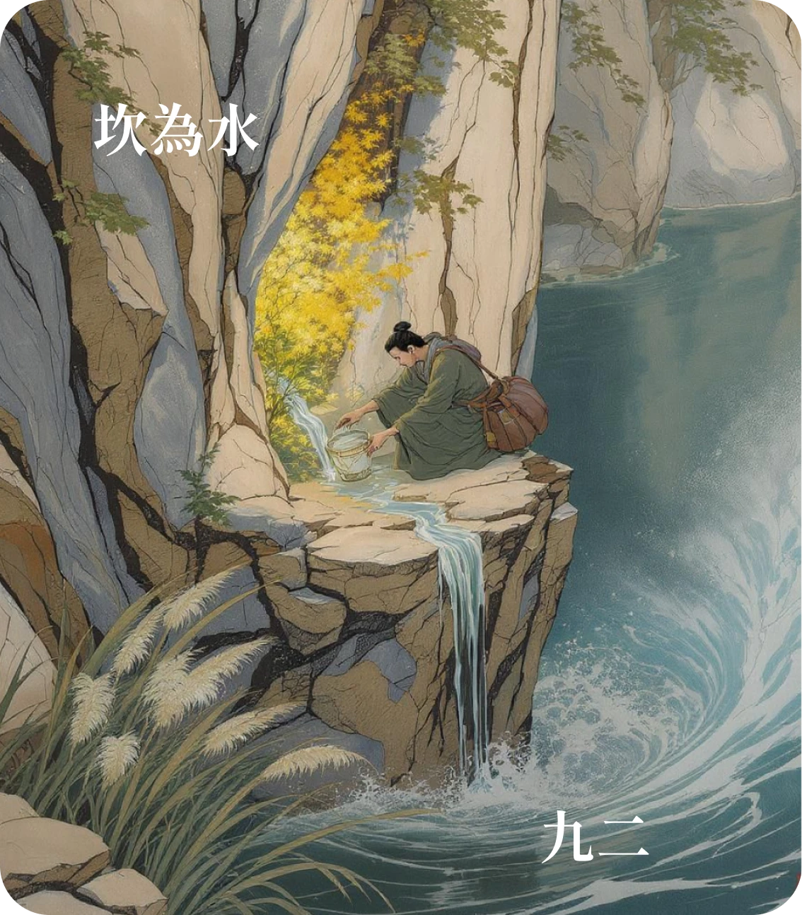 坎卦九二爻カード：坎有険求小得