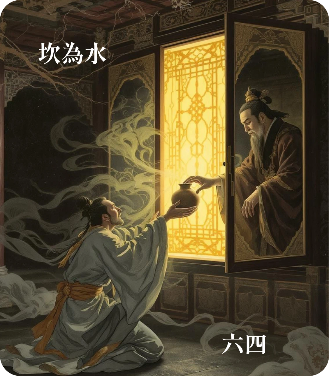 坎卦六四爻カード：樽酒簋貳