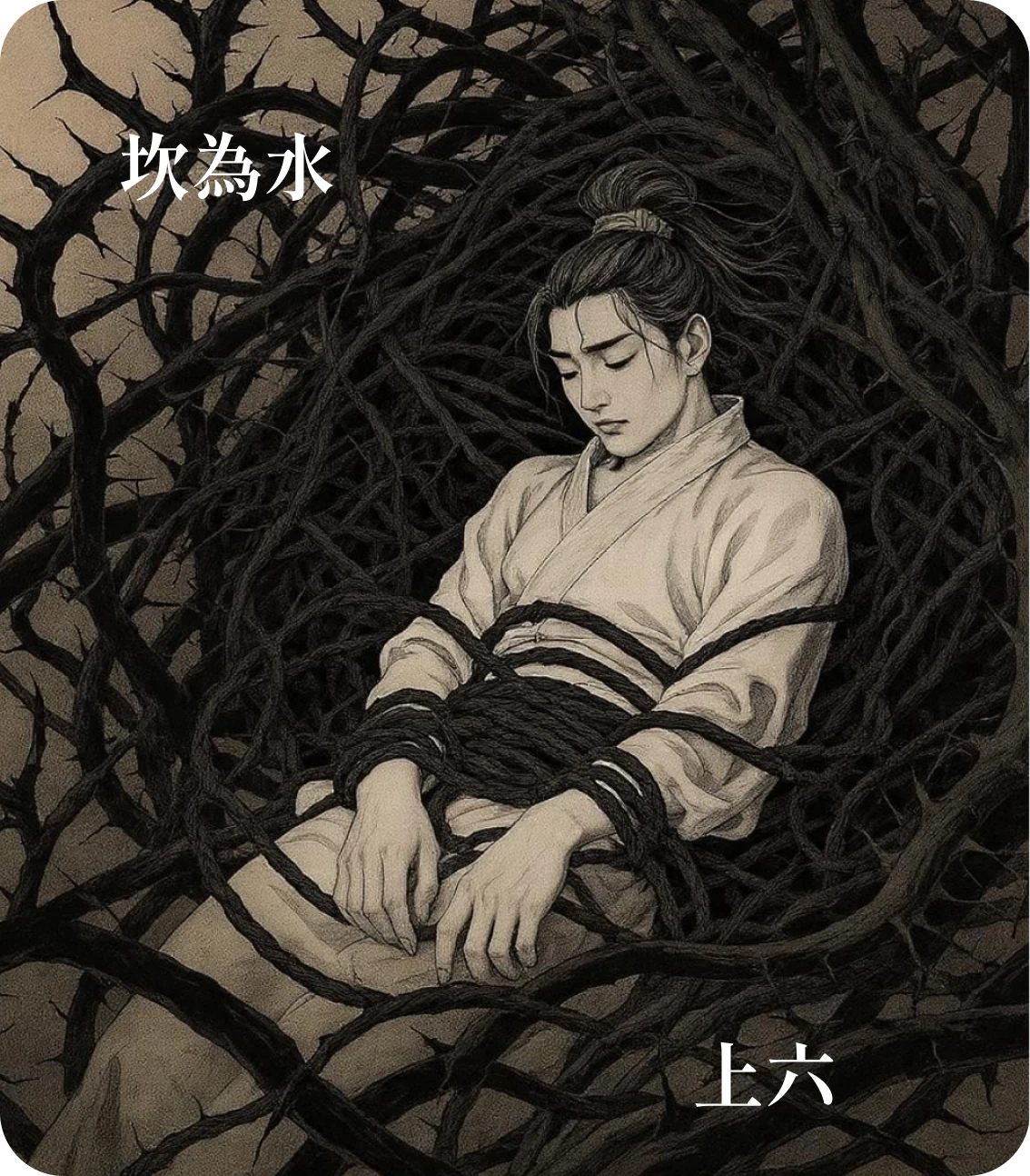坎卦上六爻カード：係用徽纆