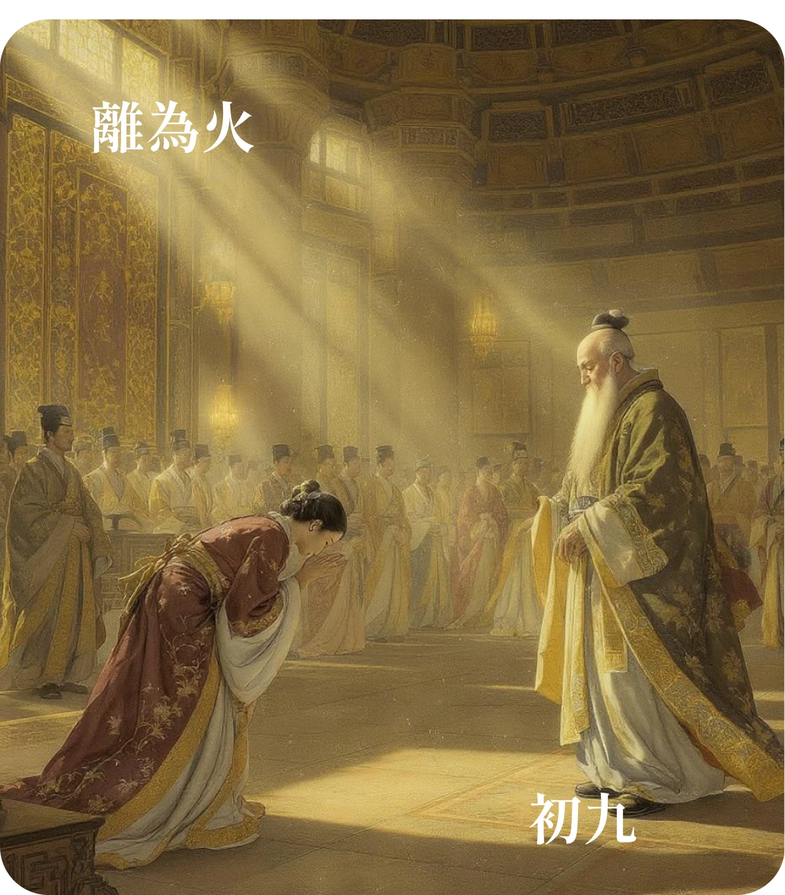 離卦初九爻カード:履錯然