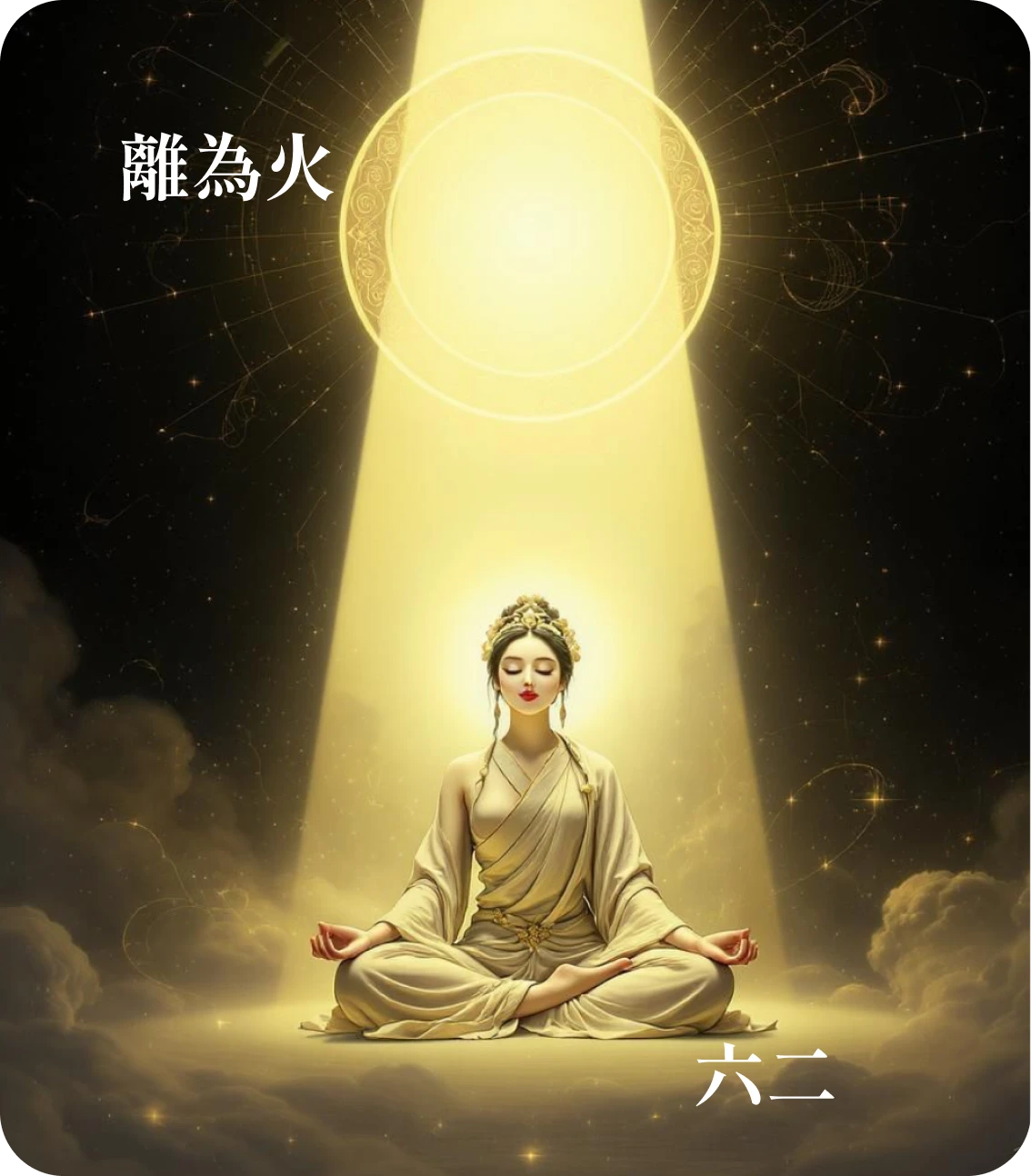 離卦六二爻カード:黄離