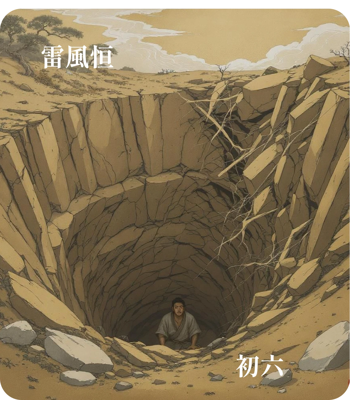 恒卦初六爻カード：浚恒