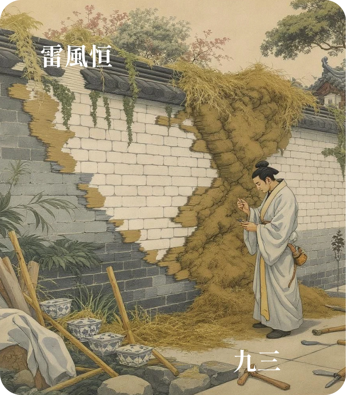恒卦九三爻カード：不恒其德