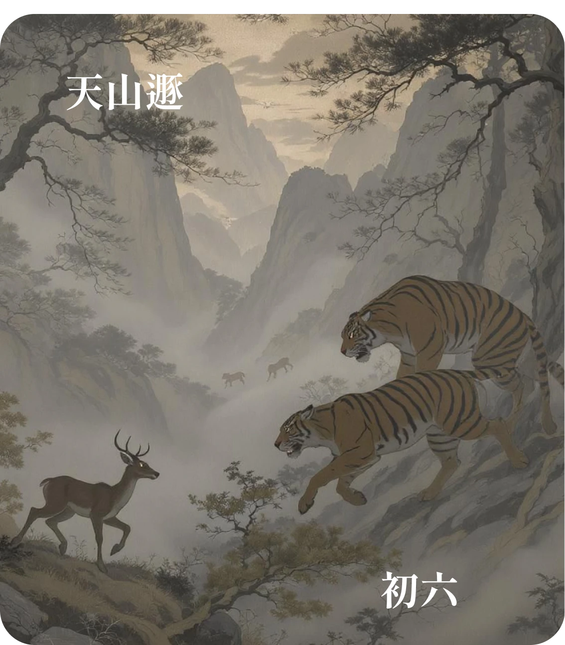 遁卦初六爻カード:遁尾