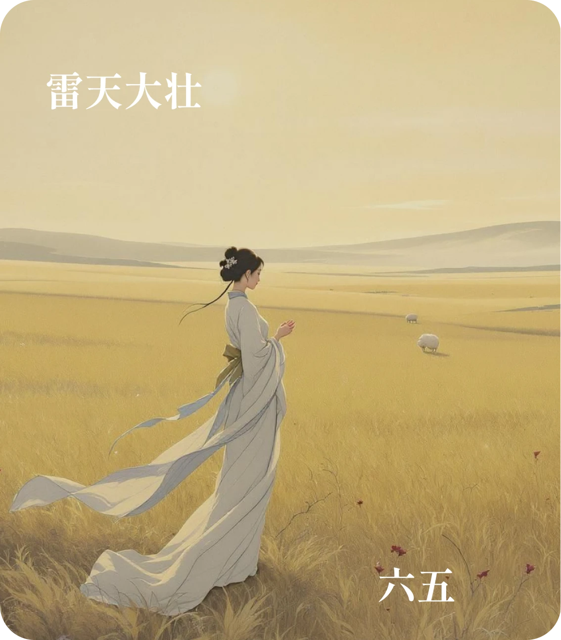 大壮卦六五爻カード：喪羊于易
