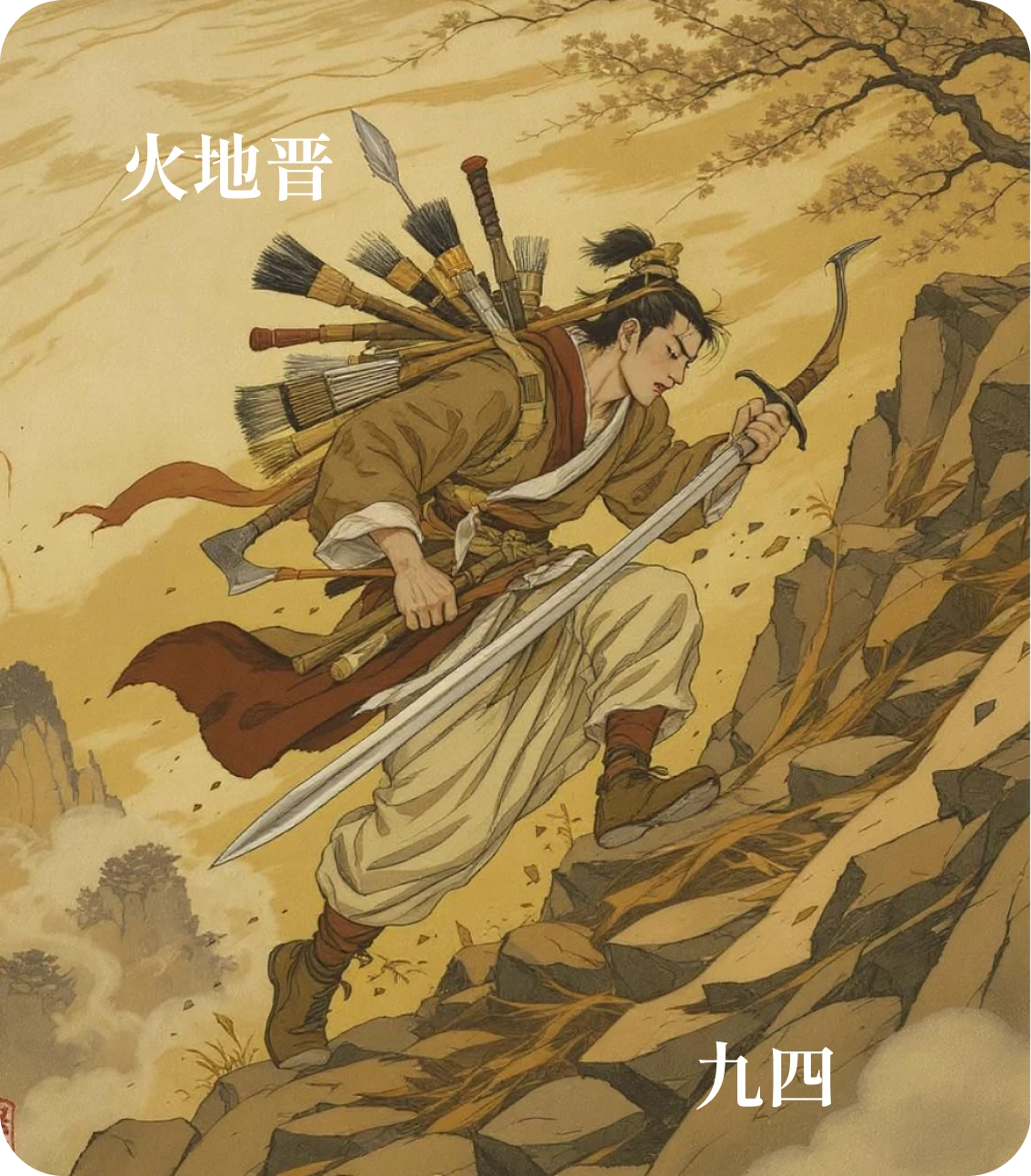晋卦九四爻カード:晋如鼫鼠