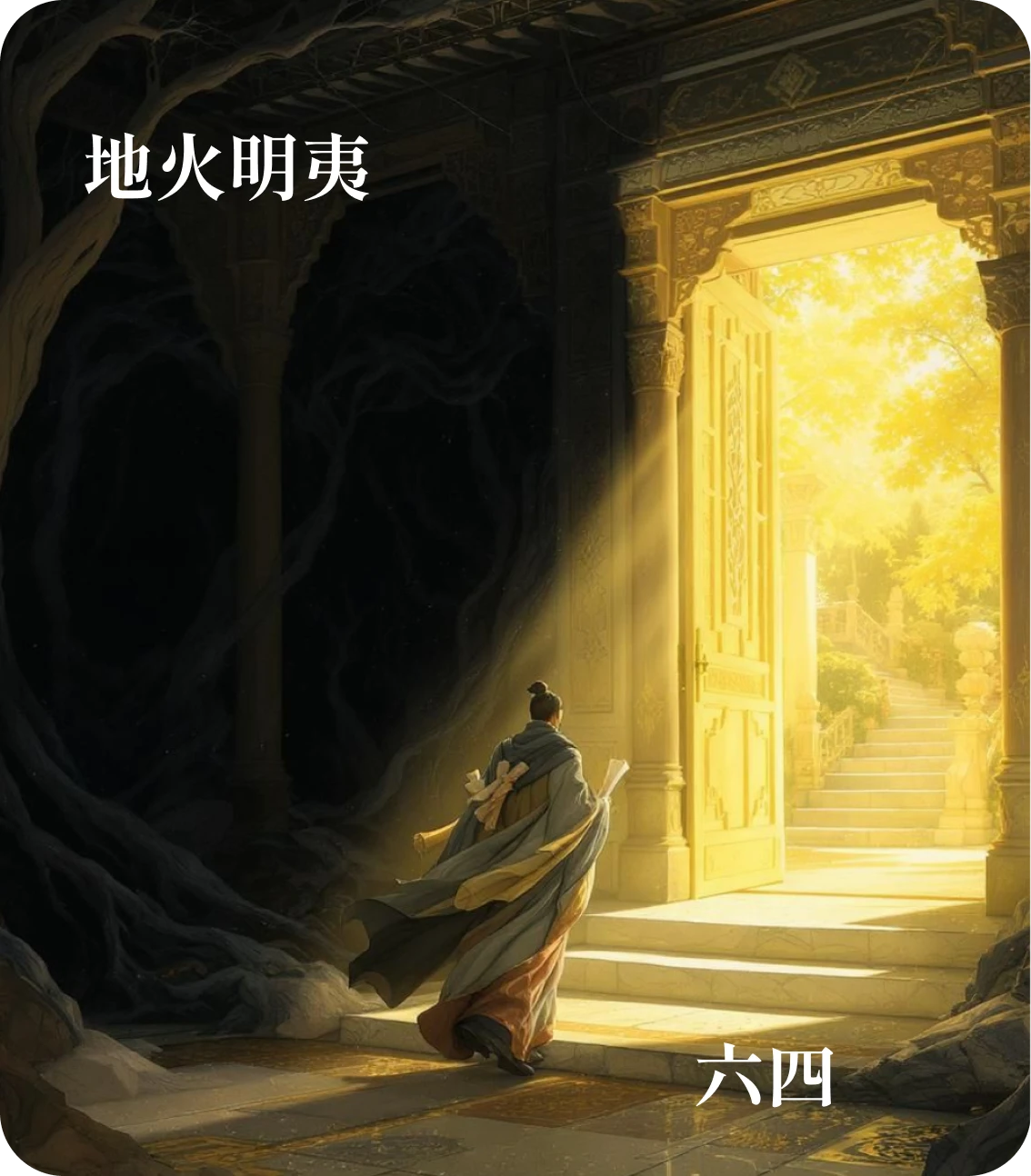 明夷卦六四爻カード:入于左腹