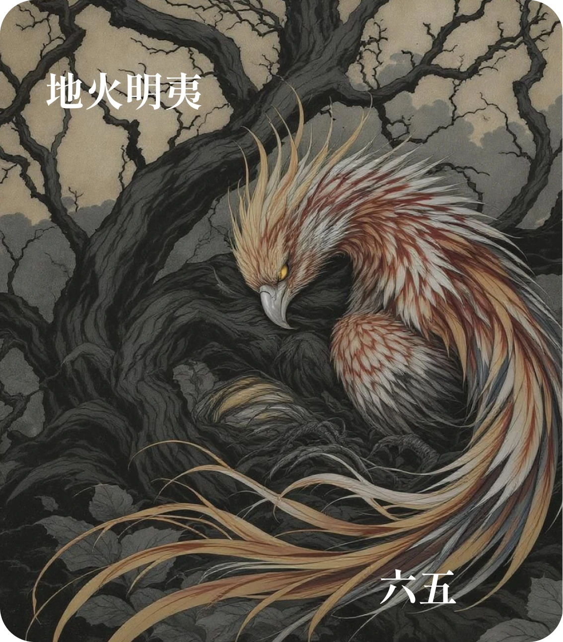 明夷卦六五爻カード:箕子之明夷