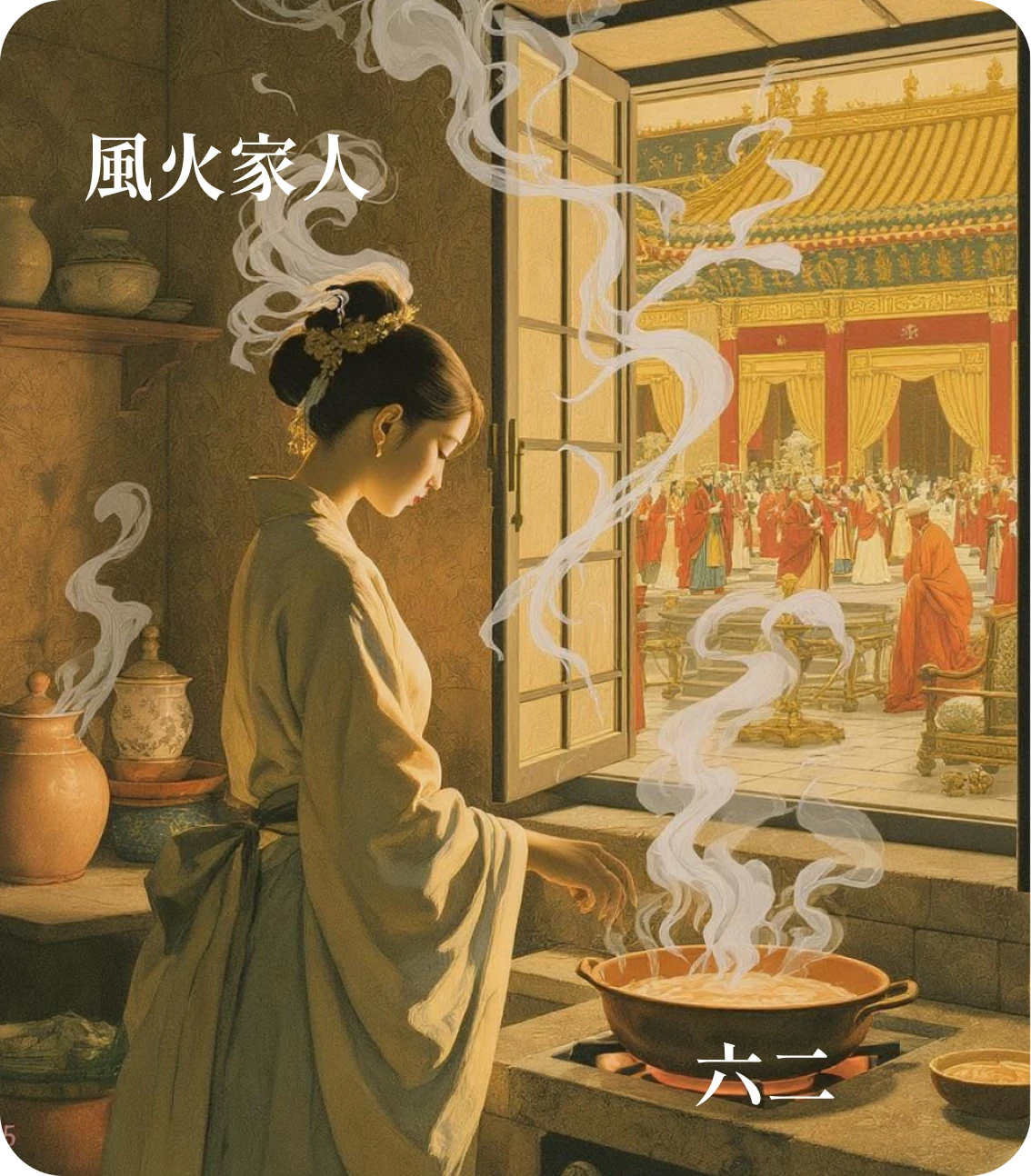 家人卦六二爻カード:在中饋