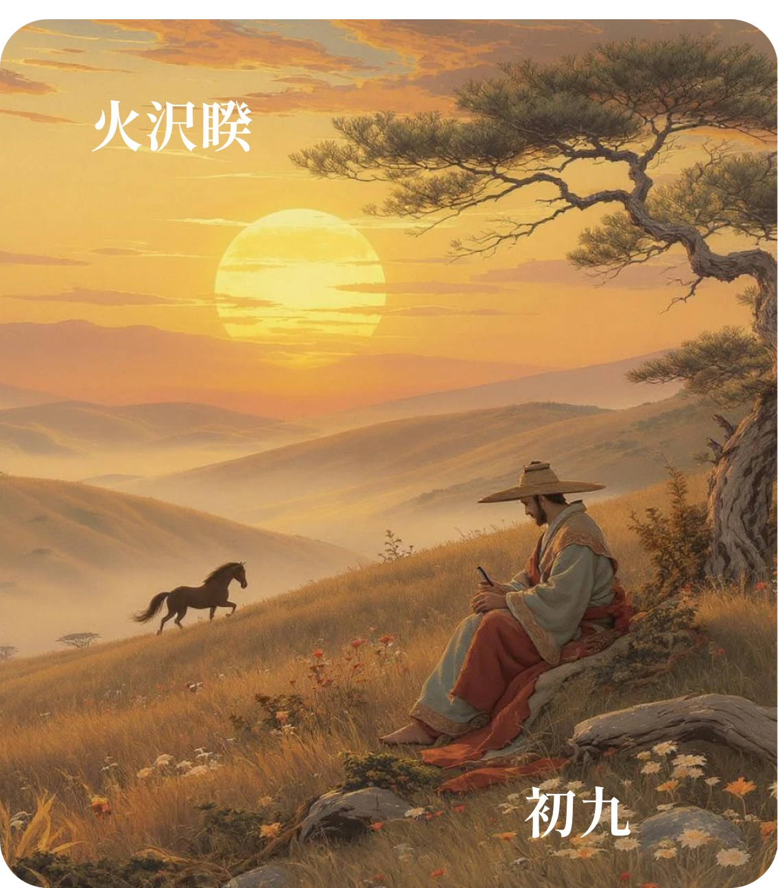 睽卦初九爻カード:喪馬勿逐