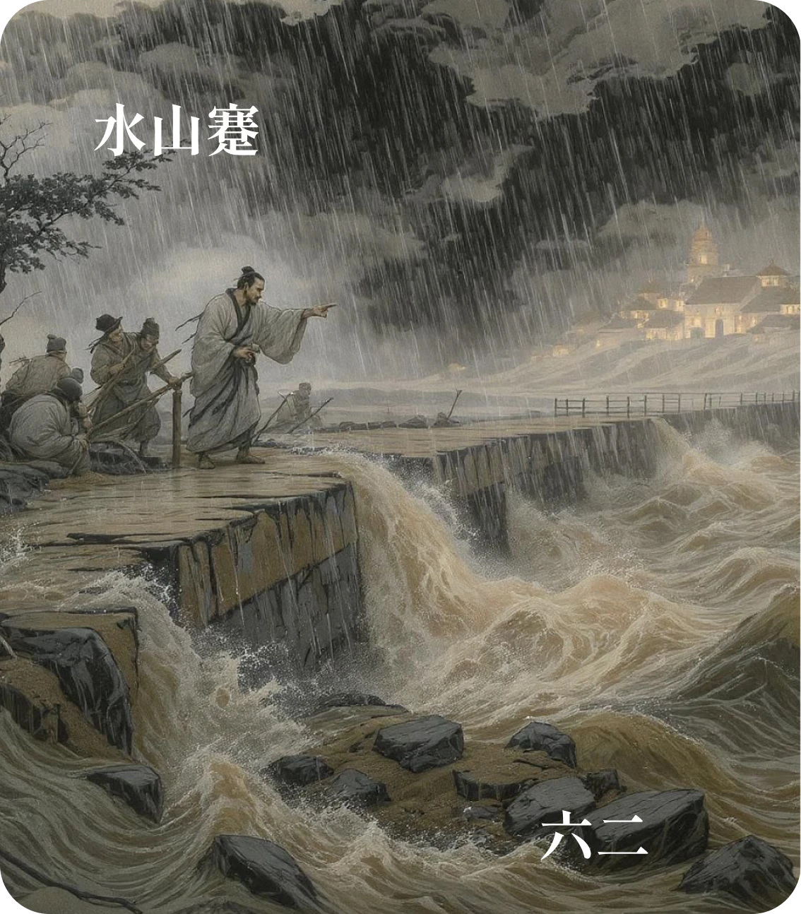蹇卦六二爻カード:王臣蹇蹇