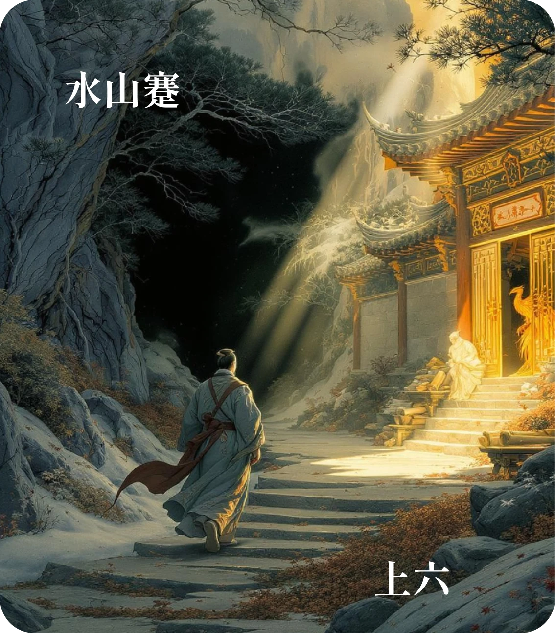 蹇卦上六爻カード:往蹇来碩