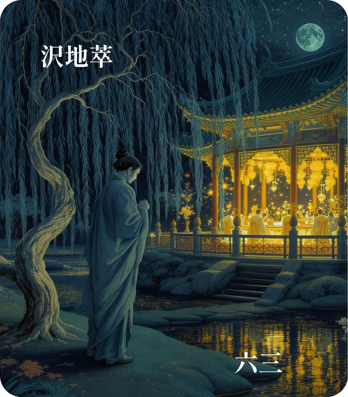 萃卦六三爻カード：萃如嗟如